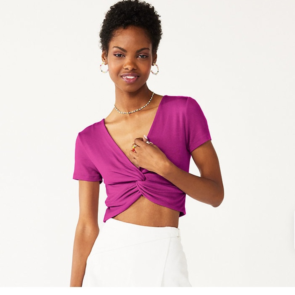 Small Fuchsia Crop Top
